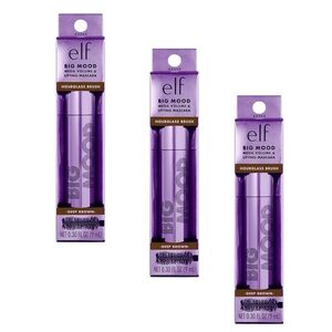 Lot Of 3~ e.l.f. Big Mood Mascara Deep Brown Mega Volume & Lift Sealed Boxes